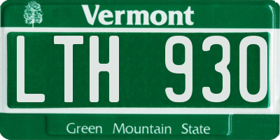 VT license plate LTH930