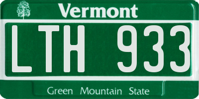 VT license plate LTH933