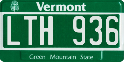 VT license plate LTH936