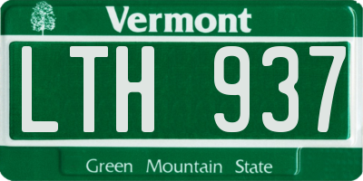VT license plate LTH937
