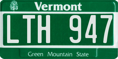 VT license plate LTH947