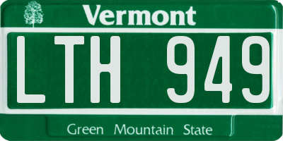 VT license plate LTH949