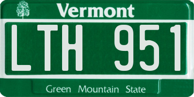 VT license plate LTH951