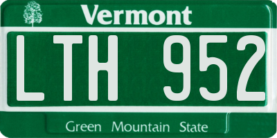 VT license plate LTH952