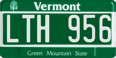 VT license plate LTH956