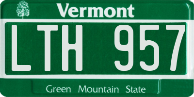 VT license plate LTH957