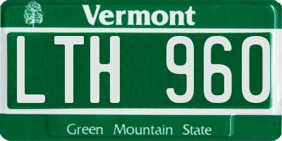 VT license plate LTH960