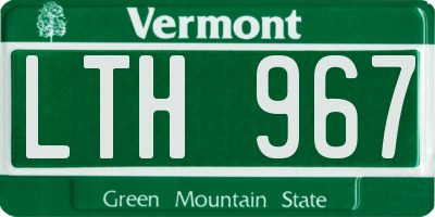 VT license plate LTH967