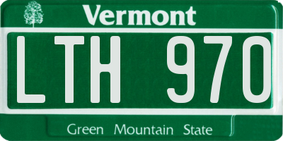 VT license plate LTH970