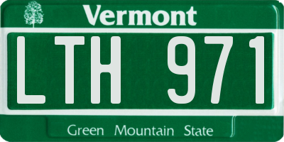 VT license plate LTH971