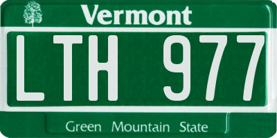 VT license plate LTH977