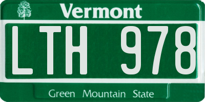 VT license plate LTH978