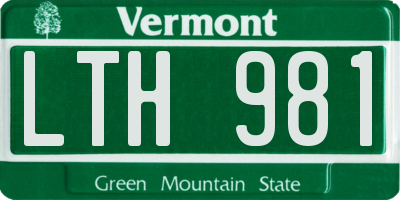 VT license plate LTH981