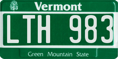 VT license plate LTH983