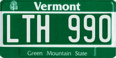 VT license plate LTH990