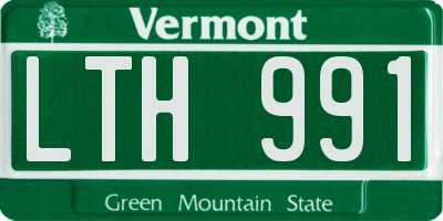 VT license plate LTH991