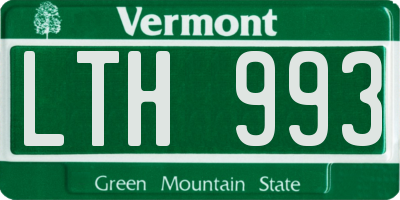 VT license plate LTH993