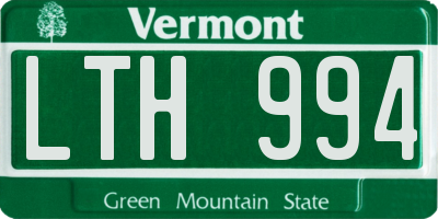 VT license plate LTH994