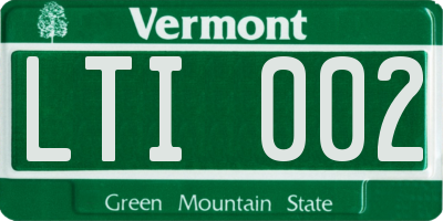 VT license plate LTI002