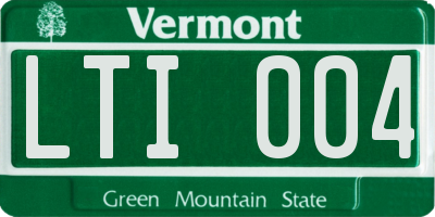 VT license plate LTI004