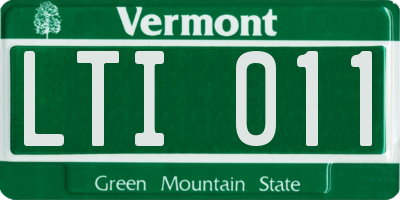 VT license plate LTI011
