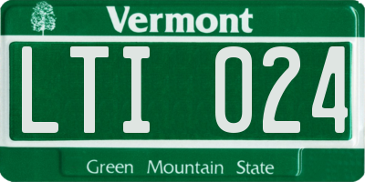 VT license plate LTI024