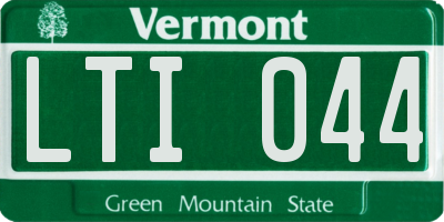 VT license plate LTI044