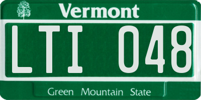 VT license plate LTI048