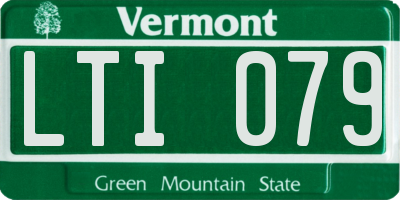 VT license plate LTI079