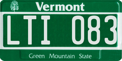 VT license plate LTI083