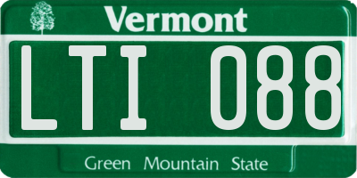 VT license plate LTI088