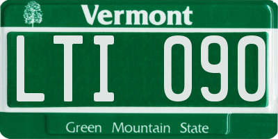 VT license plate LTI090