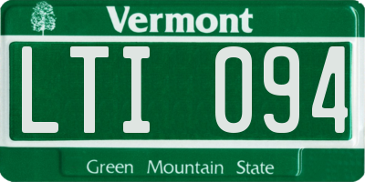 VT license plate LTI094