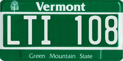 VT license plate LTI108