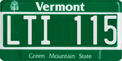 VT license plate LTI115