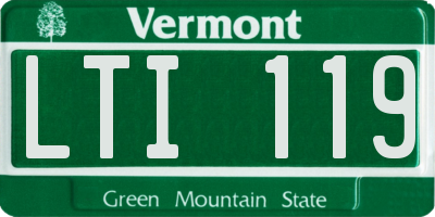 VT license plate LTI119