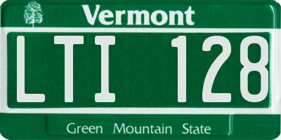 VT license plate LTI128