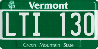 VT license plate LTI130