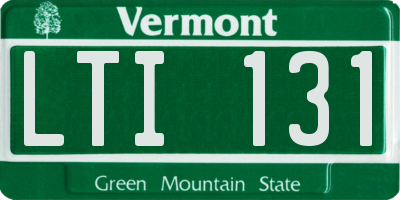 VT license plate LTI131