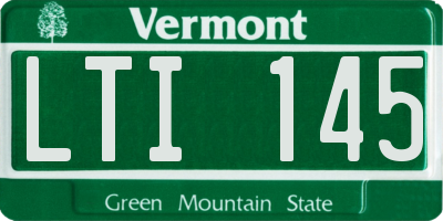 VT license plate LTI145