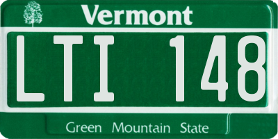 VT license plate LTI148