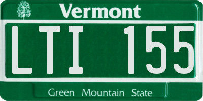 VT license plate LTI155