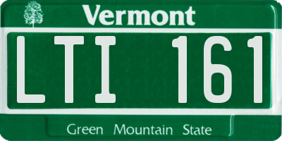 VT license plate LTI161