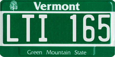 VT license plate LTI165