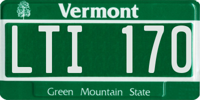 VT license plate LTI170