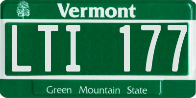 VT license plate LTI177