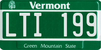 VT license plate LTI199