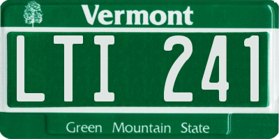 VT license plate LTI241