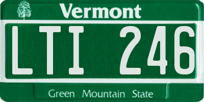 VT license plate LTI246