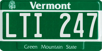 VT license plate LTI247